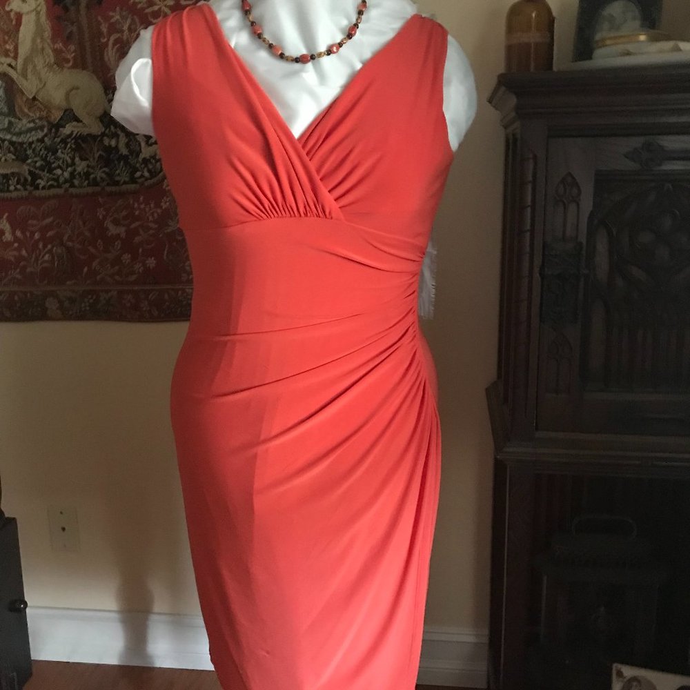 RALPH LAUREN: ORANGE DRESS SIZE 10 - Picture 1 of 1
